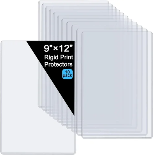 Vista 9 de Protectores de hojas de plástico duro de 11 x 17 pulgadas, protectores rígidos de menú, protectores impermeables para certificados transparentes