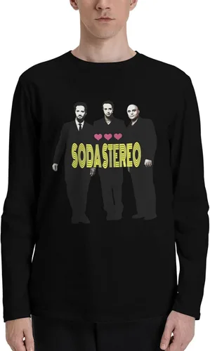 Soda Music And Stereo Men's T-Shirt Unisex Long Sleeve Pullover Tops Crewneck Graphic Sweatshirt Black