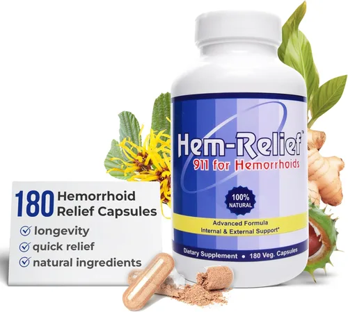 Western Herbal & Nutrition 911: píldoras naturales para hemorroides, alivia la picazón, ardor y molestias, tratamiento eficaz para hemorroides y