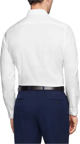 Vista 2 de Tommy Hilfiger - Camisa de vestir para hombre, ajuste ajustado, no necesita plancha, lisa