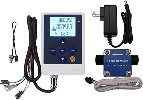 Vista 9 de DIGITEN Medidor de control de flujo de agua con pantalla LCD, controlador cuantitativo de líquidos + medidor de flujo de combustible G3/8 pulgadas