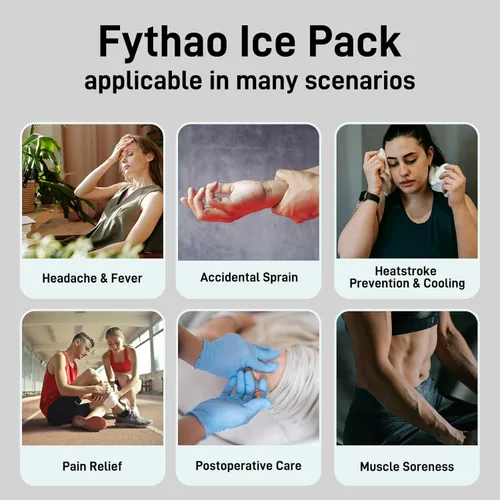 Vista 6 de Bolsa de hielo reutilizable para lesiones, bolsa de hielo pequeña reutilizable de 6 pulgadas para terapia de calor y frío, bolsa de hielo elástica