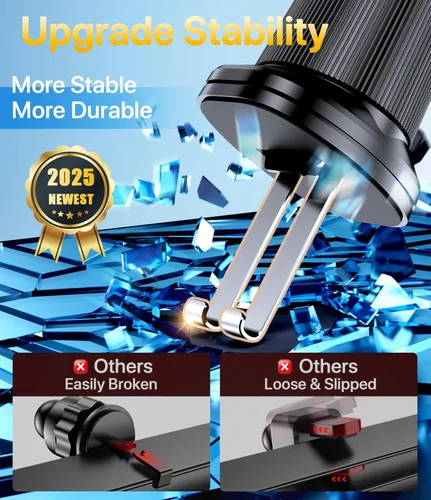 Vista 2 de Miracase Soporte de teléfono para tu automóvil con clip de gancho de metal, soporte de teléfono celular para ventilación de aire, soporte universal