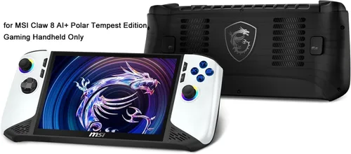 Vista 2 de Funda para MSI Claw A8 BZ2EM, TPU agarre suave cubierta protectora con soporte para MSI Claw A8 BZ2EM 8 pulgadas 2025 PC portátil consola