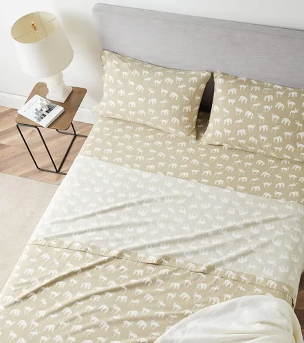 Vista 3 de Eddie Bauer - Sábanas de tamaño matrimonial, juego de cama de franela de algodón, cepillado para mayor suavidad, acogedora decoración para el hogar