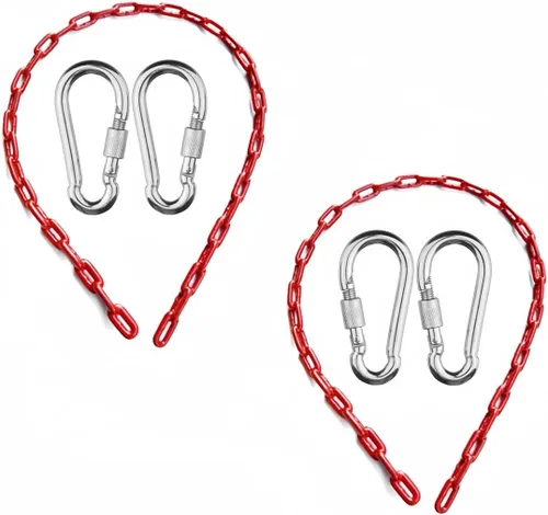 Vista 10 de Cadenas de columpio (2) totalmente recubiertas para columpios con 4 eslabones rápidos gratuitos, cadenas de eslabones de hierro antioxidantes, patio