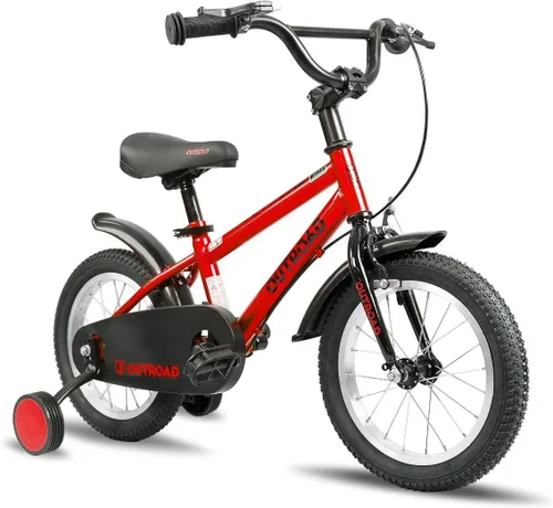 Bicicleta para niños pequeños y niños con freno de mano y soporte, para niños y niñas de 3 a 12 años, bicicleta ligera con ruedas de entrenamiento y