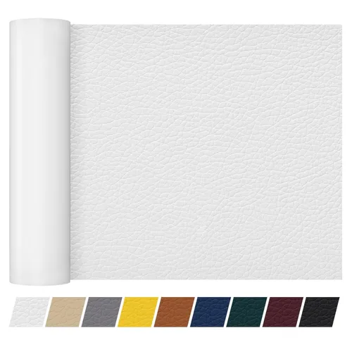 Vista 11 de Cinta de parche de reparación de cuero de 4 x 60 pulgadas, cinta autoadhesiva fuerte para muebles, sofás, sillones, asientos de automóvil, armarios