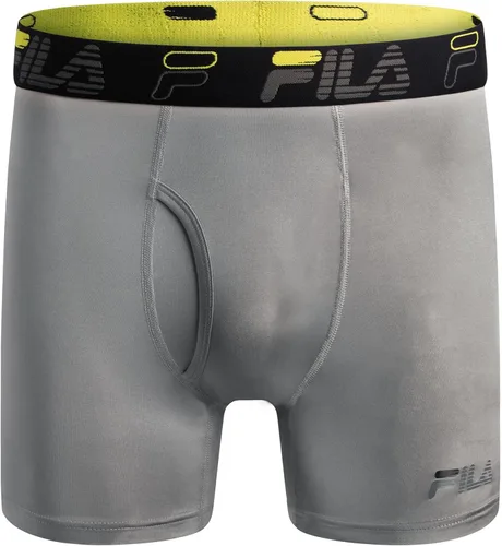 Vista 5 de Fila Calzoncillos tipo bóxer para hombre de 6 pulgadas con bragueta frontal, 90% poliéster, 10% elastano, paquete de 4