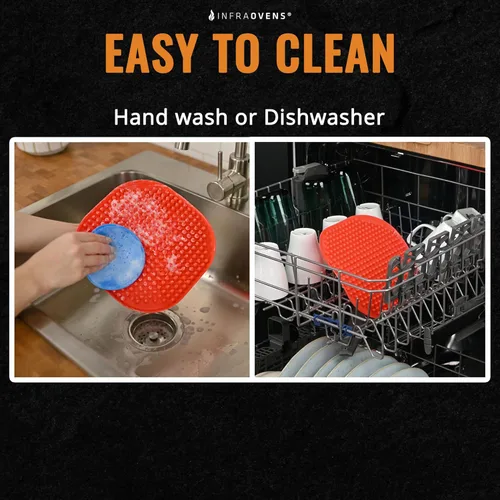 Vista 4 de Juego de 3 forros para freidora de aire con alfombrilla de silicona, alfombrillas resistentes al calor para freidora de aire compatibles con Ninja