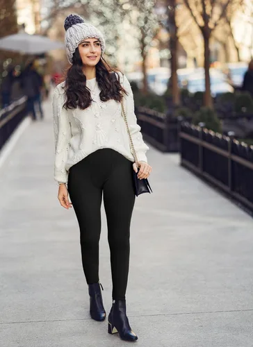 Vista 5 de CHRLEISURE Leggings térmicos de invierno con forro polar para mujer, mallas gruesas de terciopelo