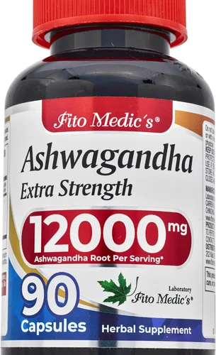 Vista 4 de FITO MEDIC'S Laboratorio Ashwagandha Suplementos de ashwagandha Cápsulas de ashwagandha 90 cápsulas