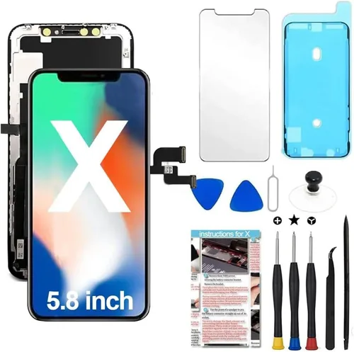 Vista 20 de Fixerman para iPhone 12 Mini Reemplazo de Pantalla 5.4 Pulgadas (A2176, A2398, A2399, A2400), Ensamblaje de Digitizador de Pantalla LCD 3D Touch