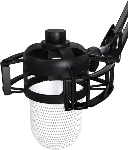 Vista 9 de AT2020 Soporte de amortiguador para micrófono con filtro pop, [Construido a medida para micrófono audio technica] Clip de sujeción de amortiguador