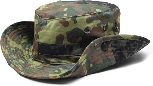 Vista 3 de Original alemán del ejército Boonie sombrero Flecktarn y camuflaje del desierto Camping Caza al aire libre gorra de verano