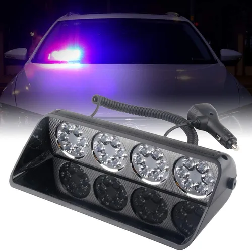 Vista 13 de 24 LED 9.5 pulgadas ámbar asesor de tráfico barra de luces estroboscópicas con 18 patrones de flash LED de aplicación de la ley luz de advertencia