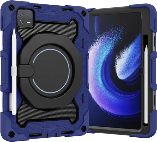 Vista 8 de Funda para Xiaomi Pad 5 de 11.0 pulgadas, PC + silicona de 3 capas Combo Armor Heavy Duty Cubierta a prueba de golpes para Xiaomi Pad 5 Pro 5G