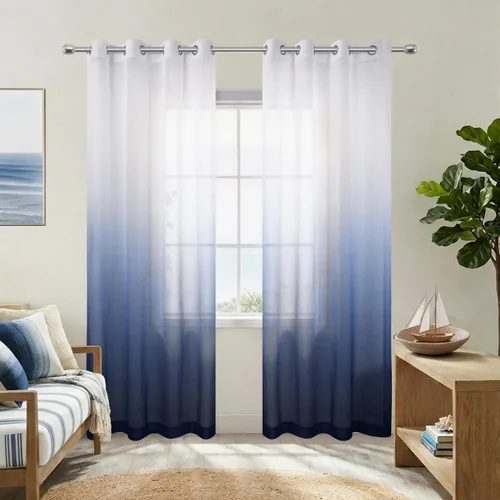 Vista 14 de KOUFALL - Cortinas negras de 63 pulgadas de largo para dormitorio, juego de 2 paneles con ojales, cortinas semitransparentes de imitación de lino