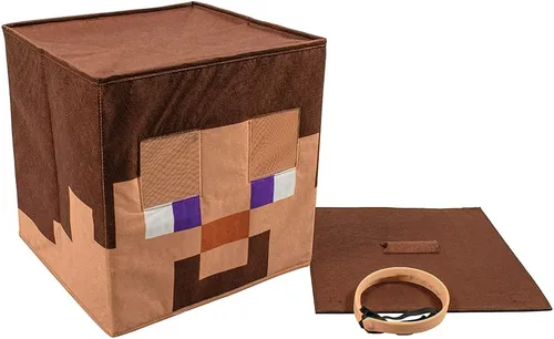 Vista 3 de Minecraft Block Head Costume Headpiece, Official Minecraft Costume Accessories, Single Size Costume Mask