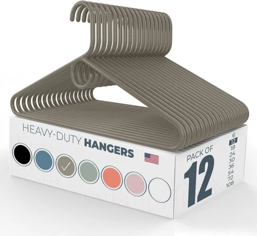 Vista 59 de Neaties Perchas de ropa resistentes paquete de 20 (24 unidades), fabricadas en los Estados Unidos, perchas de plástico de capacidad de 8 libras