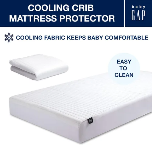 Vista 3 de Delta Children, Gap babyGap - Protector de colchón para cuna, color blanco