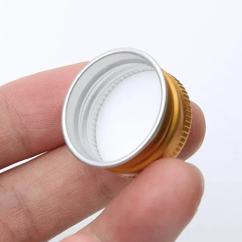 Vista 7 de Aislor Latas de aluminio Latas de acero redondas con tapa de rosca Latas de acero con tapa de tornillo Tapa de rosca Tapa de contenedores Tapa Oro