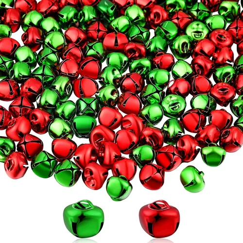 Vista 14 de Zhanmai 300 Piezas Cascabeles a Granel para Manualidades, Campanas de Navidad DIY para Decoración, Decoración del Hogar (0.5 Pulgadas, Marrón)