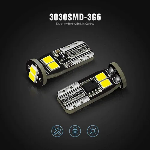 Vista 2 de SiriusLED Extremadamente brillante 5730 set de chips de bombillas LED para luces interiores de automóvil Placa de matrícula cúpula mapa lado