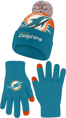 Vista 43 de Ultra Game Adults NFL Official Super Soft Winter Beanie Knit Hat With Warm Touch Screen Gloves