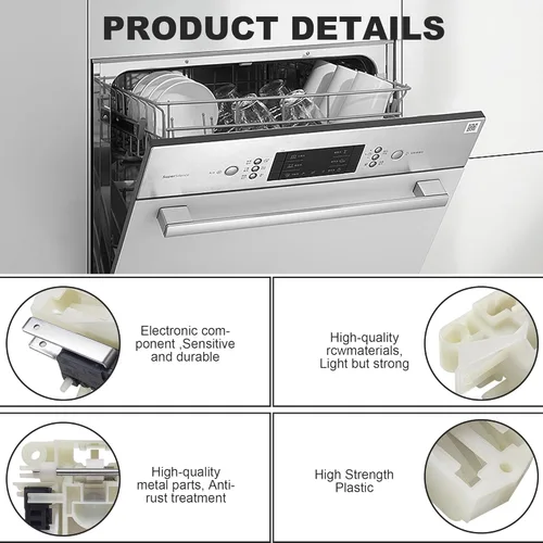 Vista 4 de DD81-02132A DD81-01629A Interruptor de pestillo de puerta y cerradura de repuesto para lavavajillas Samsung compatible con modelos DW80F600UTS