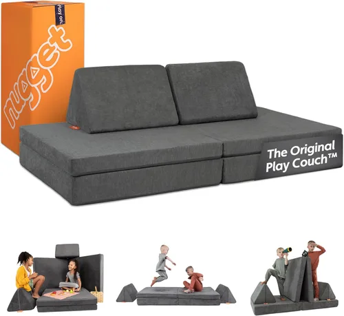 Vista 14 de Nugget - El sofá de juego original para niños - Sofá modular de espuma infantil para sala de juegos, imaginación y juego creativo de extremos