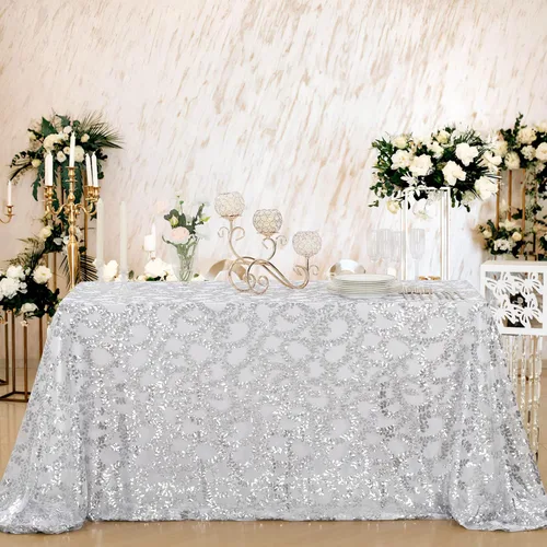 Vista 9 de B-COOL Mantel rectangular de lentejuelas doradas con purpurina de 90 x 156 pulgadas, decoración de bodas, baby shower, ceremonia, mesa de Dorado