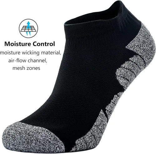 Vista 5 de CWVLC - Calcetines tobilleros deportivos de compresión acolchados unisex
