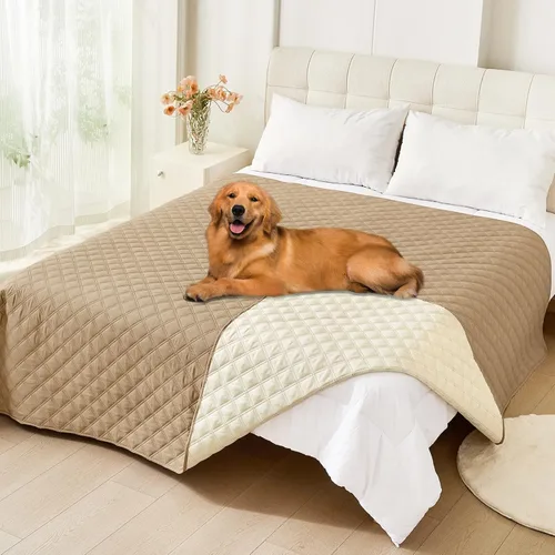 Vista 108 de Smiry Funda impermeable para cama de mascota, suave y lavable, para cama, sofá, reversible, perros pequeños, medianos, grandes, gatos, diseño