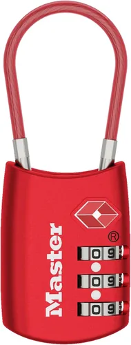 Vista 17 de Master Lock 4688D Candado para Equipaje con Combinación Personalizable Aprobado por TSA, 1 Unidad, Plateado Colores surtidos