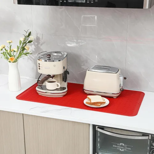 Vista 1059 de MicoYang Alfombrilla de Silicona para Secar Platos de Múltiples Usos, Fácil de Limpiar, Ecológica, Alfombrilla de Silicona Resistente al Calor