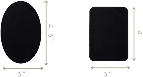 Vista 3 de Johnson & Smith Parches para planchar – Parche de 14 piezas para reparación de ropa, pantalones – Parches adhesivos de tela en 2 formas – Fácil