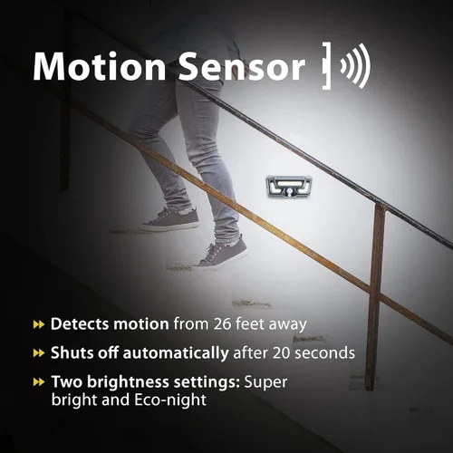 Vista 2 de Bell Howell - Lámpara solar de pared biónico para exteriores con sensor de movimiento (luz blanca, 6500 K)