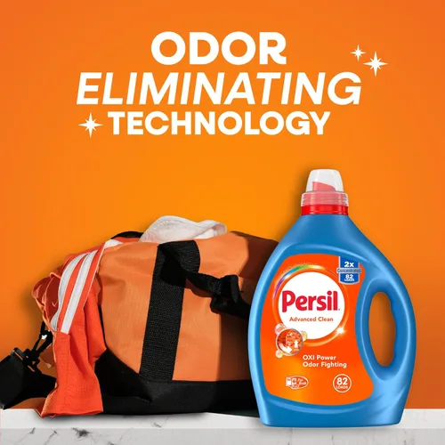 Vista 7 de Persil Advanced Clean Oxi+Odor Power, detergente líquido para ropa, alta eficiencia (HE), eliminación profunda de manchas, ultra concentrado, 82.5