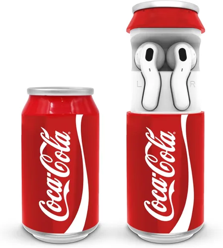 Auriculares inalámbricos con forma de lata de Coca-Cola – Auriculares Bluetooth 5.0 con micrófono incorporado, compatibilidad con asistente de voz,