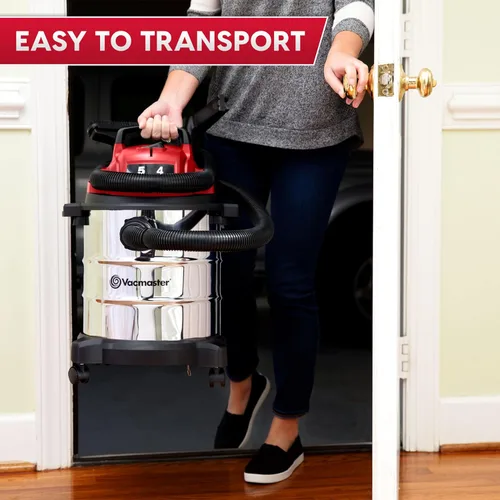 Vista 3 de Vacmaster Aspiradora húmeda/seca de acero inoxidable de 5 galones* 4 HP de pico - VOC508S 1101