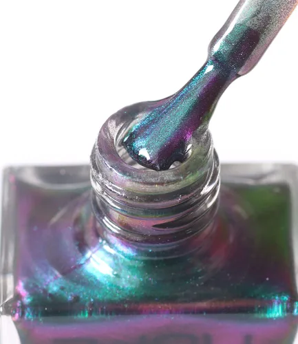 Vista 7 de Major Dijit Chameleon - Esmalte de uñas holográfico con purpurina de secado rápido, esmalte de uñas cromado iridiscente brillante (02)