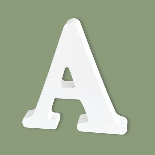 Vista 9 de Letras blancas de madera sin terminar de 4 pulgadas para manualidades, letras del alfabeto de madera para decoración de pared, letras de marquesina