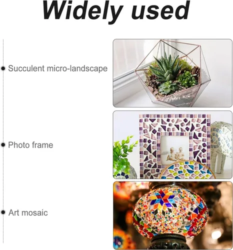 Vista 9 de VILLCASE Mosaico de cerámica blanco Backsplash Azulejo blanco Marco de imagen blanco Mosaico esmaltado Surtido de mosaico irregular Azulejos