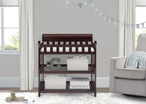 Vista 2 de Delta Children Eclipse - Cambiador con almohadilla, color Espresso Cherry