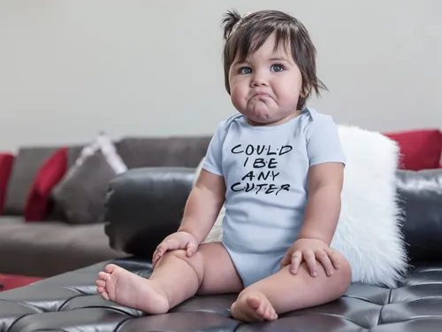 Vista 8 de Could I Be Any Cuter Infant Bodysuit Funny 90s Show Baby Girl Boy Cloth Outfit White 12M