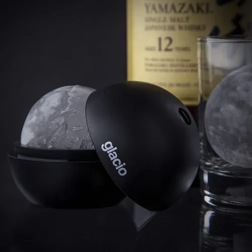 Vista 4 de Moldes redondos para cubitos de hielo – Máquina grande para hacer bolas de hielo de whisky Molde de esfera de silicona sin BPA para cócteles