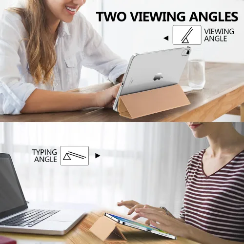 Vista 5 de MoKo Funda para iPad (A16) de 11ª generación de 11 pulgadas 2025, funda para iPad de 10.9 pulgadas 2022, carcasa trasera translúcida