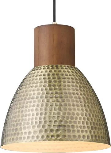 ELYONA - Lámpara colgante vintage martillada, accesorios de iluminación colgante de 10.2 pulgadas, lámpara de barra de metal industrial, lámpara