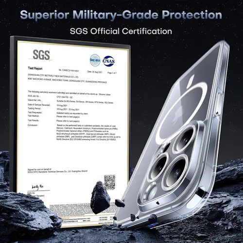 Vista 760 de TOCOL Funda para iPhone 11, compatible con Magsafe, protección completa de cámara, imanes integrados, protección contra caídas, funda translúcida